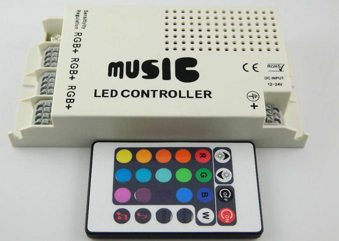 Three Circuit  DC5V - 24V RGB LED Lighting Controller , LED Light Music Controllers 0
