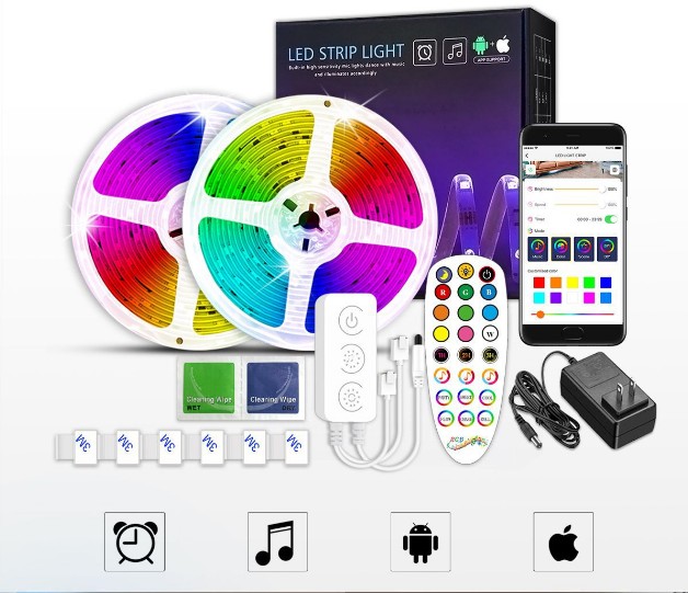 Led Strip Kit Wifi Bluetooth Amazon Alexa Google Home Flexible RGB LED Strip 0