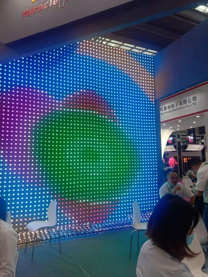 Led Screen Led Mesh Display Full Color Flexible P50 Waterproof Led Mesh ...
