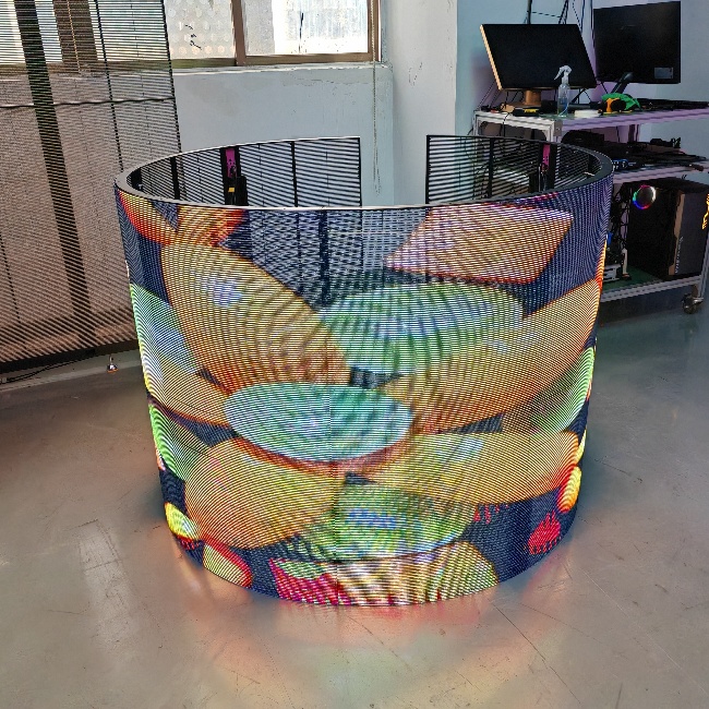 Grille Structure Transparent LED Screen Natural Illumination with ...