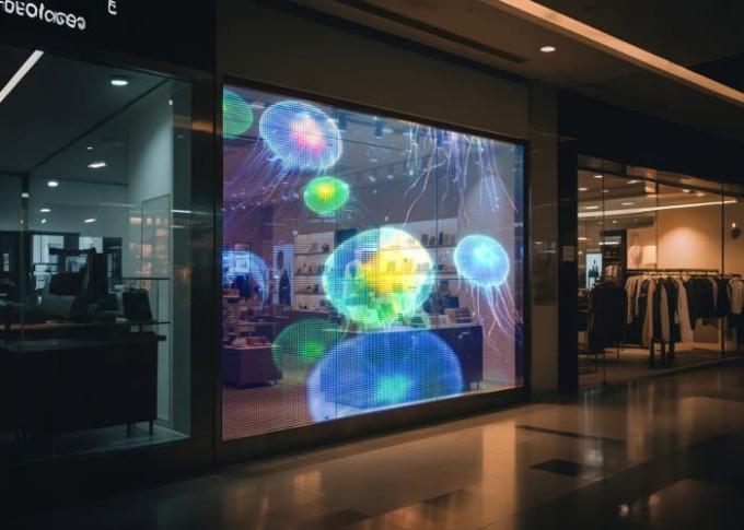 P10 Ultra Transparent LED Film Screen for Indoor Glass Displays