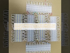 led module7512-5050 RGB power 0.72W LM60-66LM angle 160 IP65 with the light box displaying the different luminous characters 