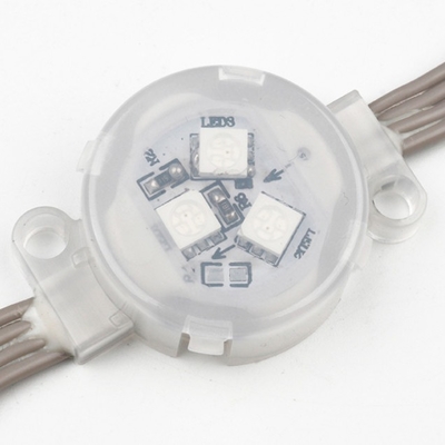 SMD5050 LED Point Light 30mm Diameter 3LEDs / Pcs Transparent Cover IP67 Waterproof