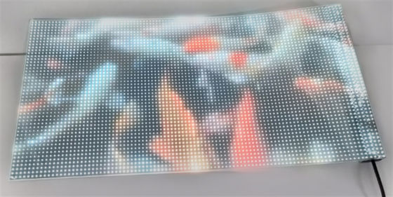 RGB Color LED Transparent Film Screen Indoor / Outdoor Display Video Screen