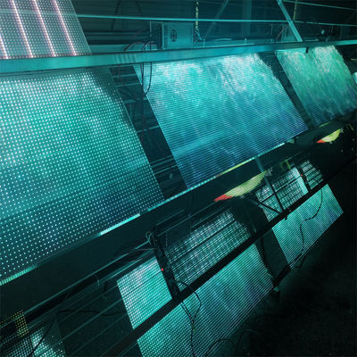 High Transparency P4 240*960 LED Transparent Film Screen For Indoor Glass Window