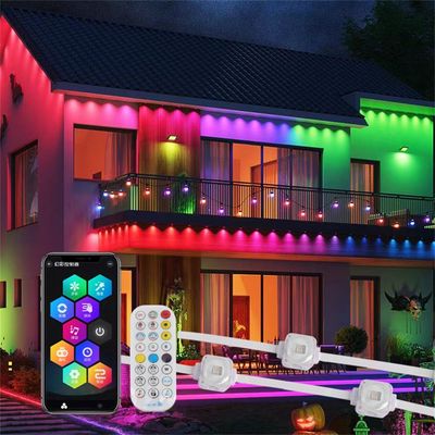 25mm Diameter LED Eave Lights for Christmas Decorations , IP67 RGB Point Light Source String Lights