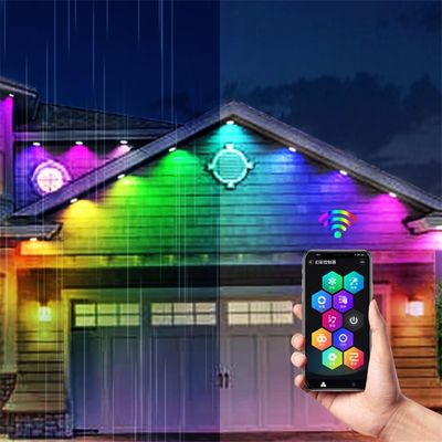 25mm Diameter LED Eave Lights for Christmas Decorations , IP67 RGB Point Light Source String Lights