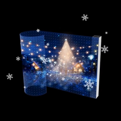 Soft Transparent Glass Led Display Adhesive Cuttable with Seamless Grille Screen Easy Stand Installation