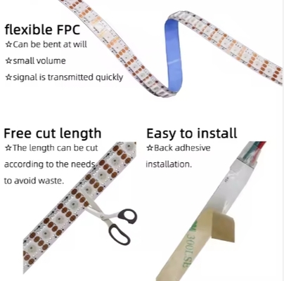 App Controlled 5V RGB LED Strip Lights for Car Room Decoration Party 60leds/m IP20/IP65/IP67/IP68