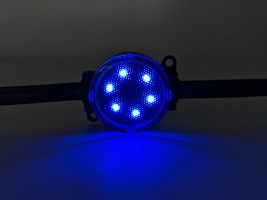 24V IP67 Waterproof RGBW LED Point Light 50mm Outdoor Facade Pixel Light for Building Decoration