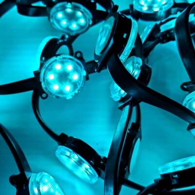 RGBW PC Material 40mm 48V LED Point Light SMD3535 IP67 Waterproof Flexible Lighting 