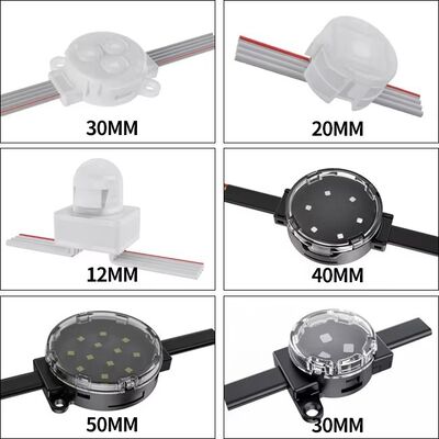 40mm Smart Addressable LED Pixel Light IP67 Waterproof High Brightness Outdoor Facade Media Wall Lamp