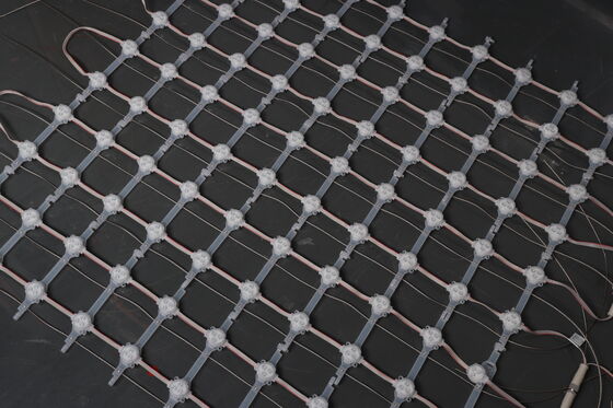 Holographic P100 RGB LED Mesh Curtain Screen IP67 Waterproof Transparent Video Wall for Outdoor Building Facade