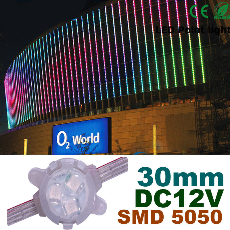 30mm DC12V RGB LED Pixel Module Full Color For Building Decoration