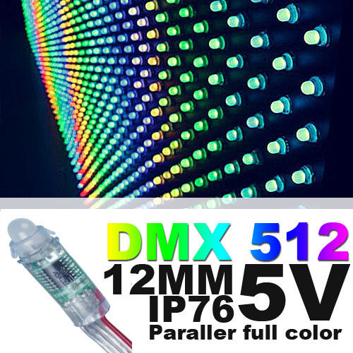 12mm  waterproof rgb full color led pixel light DC5V with IC for LED Controller Smart Color Changing