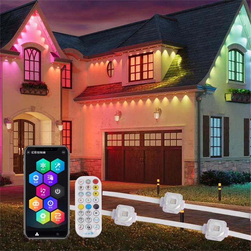 CE Certified RGB Point Light Source LED Eave String Lights for ...