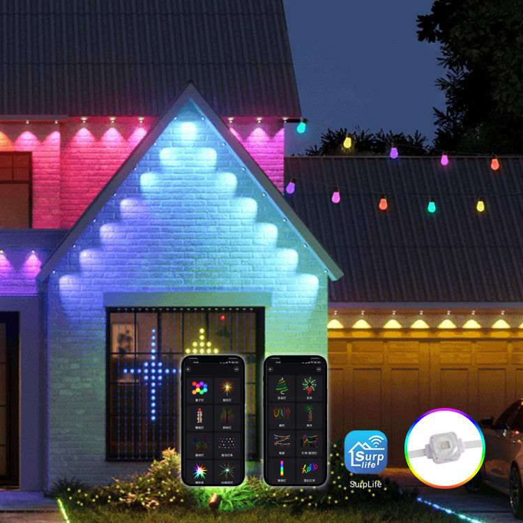 CE Certified RGB Point Light Source LED Eave String Lights for ...