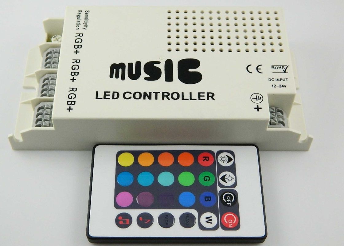 Three Circuit  DC5V - 24V RGB LED Lighting Controller , LED Light Music Controllers