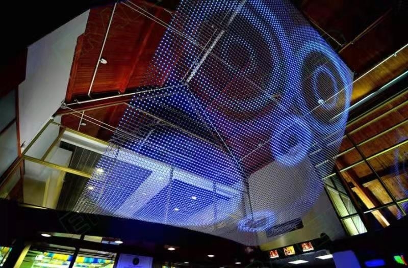 DMX512 Led Mesh Video Wall SMD5050 For Building Background