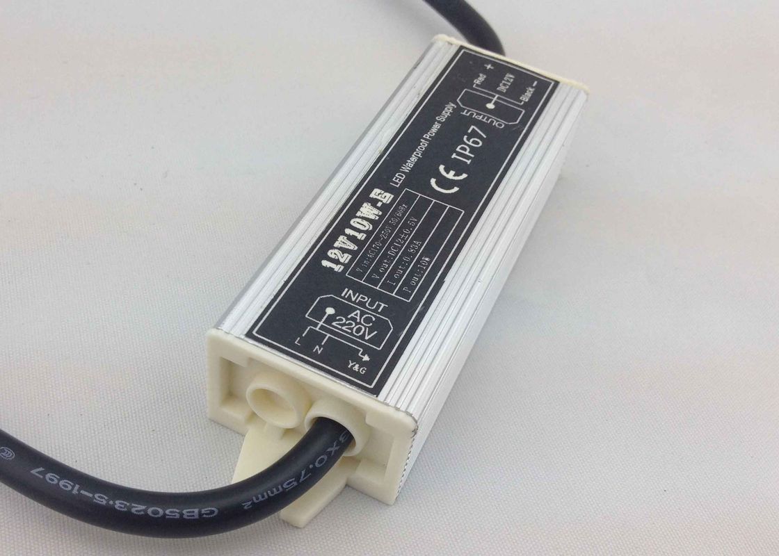 10 W AC TO DC LED Waterproof Power Supply , Metal Shell Flexible Strips Power Supply