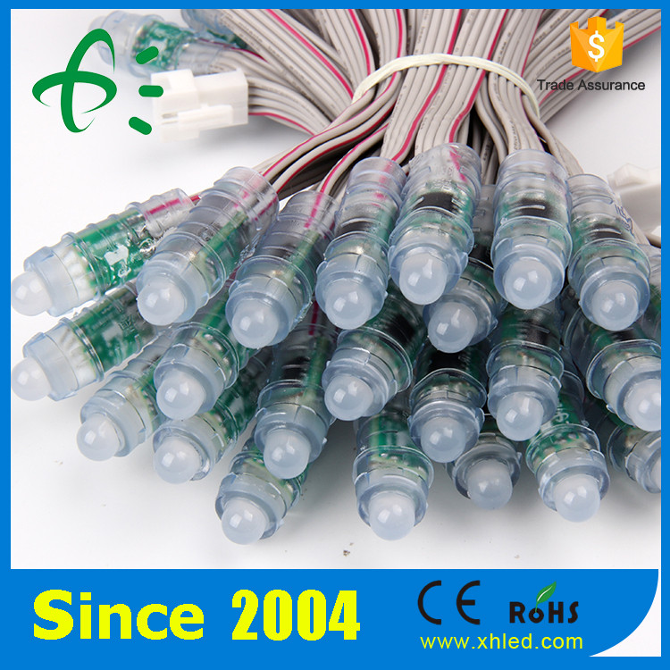 Full Color IC DMX512 12MM Led Pixel , RGB F8 DC05V waterproof LED modules
