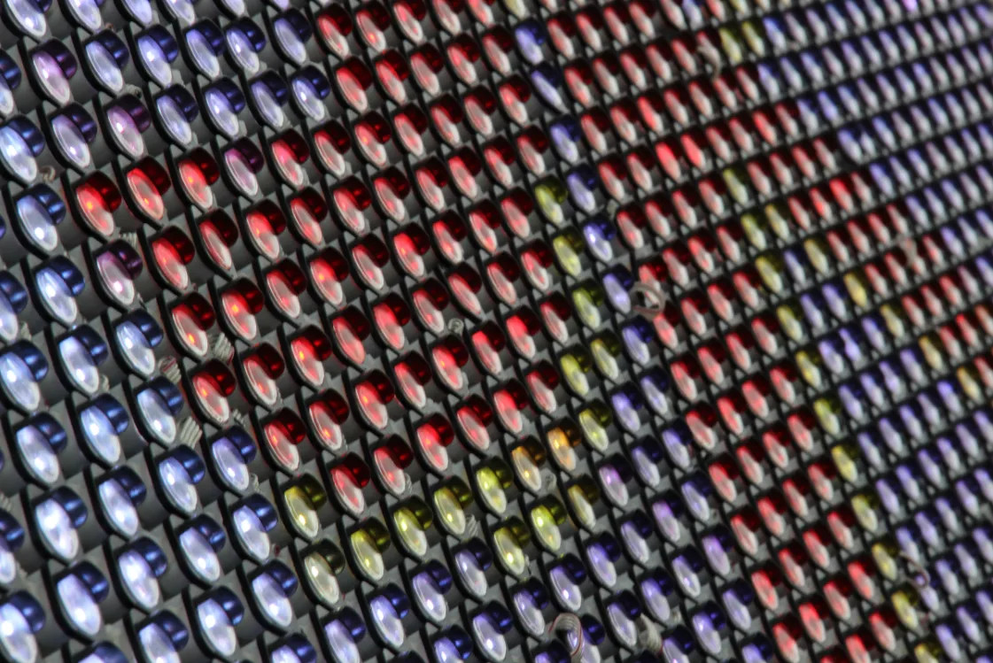 RGB P62.5 High brightness pixel led screen led mesh video curtain ...