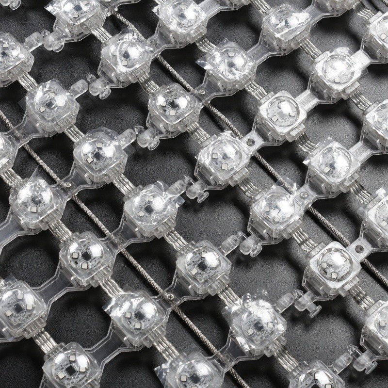 Full Color Outdoor Led Pixel Grid Screen Led Mesh Curtain with Epistar ...