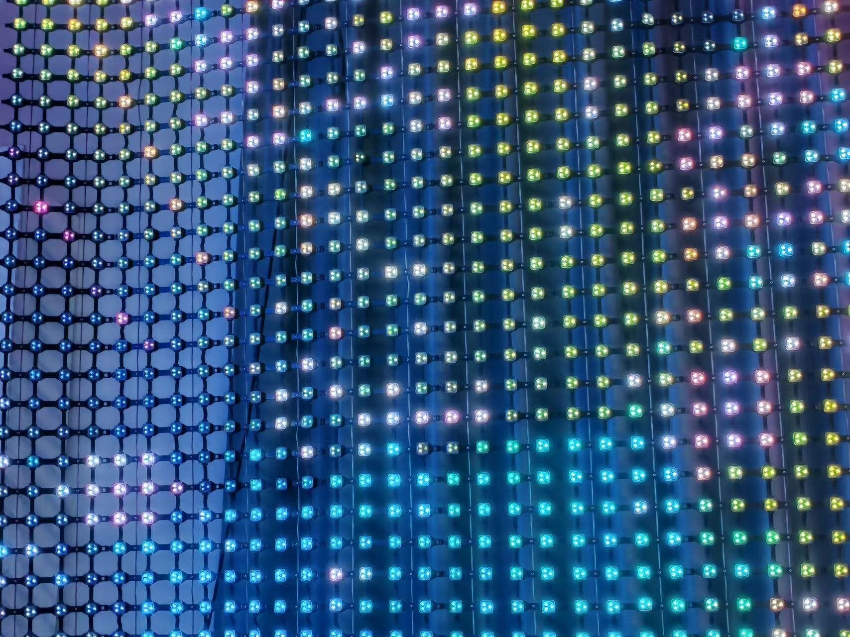 Outdoor Advertising Screen Programmable Soft LED Mesh Display with IP67 ...