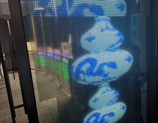 P10 Transparent LED Display Screen Full Color High Brightness For Building Glass Window