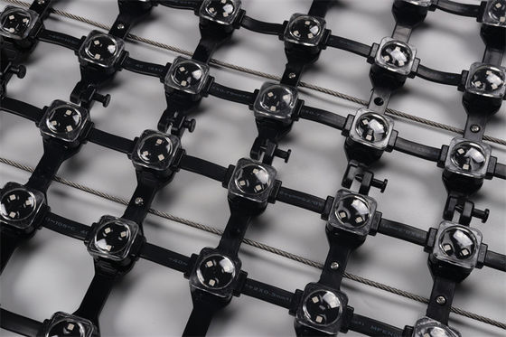 High Definition Outdoor LED Mesh Full Color P50 DC12V 25MM RGB LED Mesh Screen