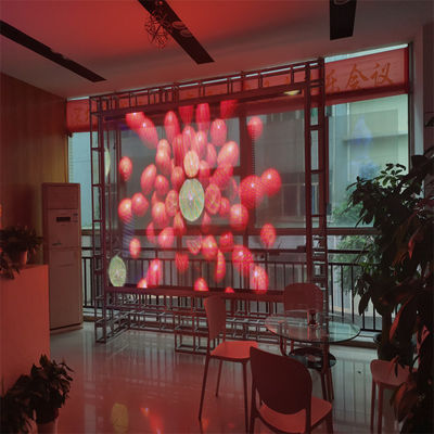 XH-JHP-P6Custom high quality transparent glass full color double sided Transparent glass display LED display transparent