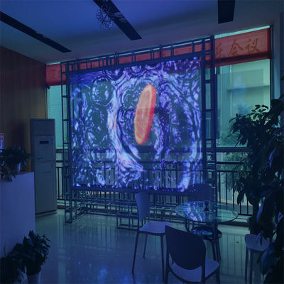 p6RGB Color LED Transparent Film Screen Indoor / Outdoor Display Video Screen
