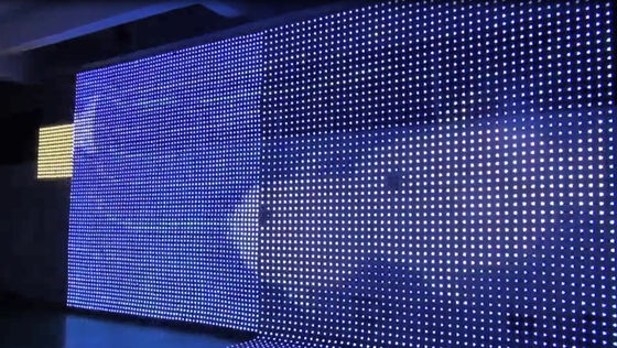Indoor and outdoor programmable soft led mesh display outdoor advertising screen