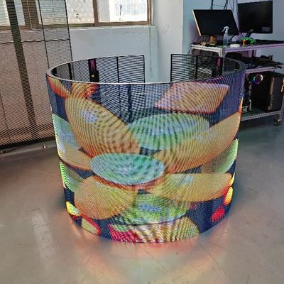Full Color High Brightness Rgb Grille Large Transparent Led Display Panel Screen