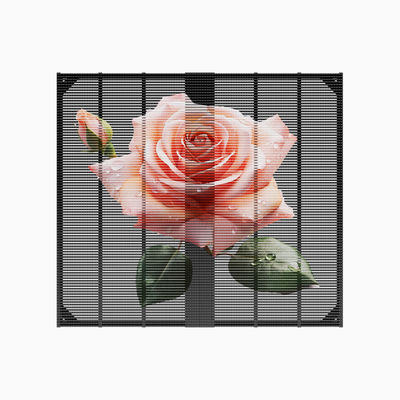 Hot Selling Led Transparent Grille Panels IP67 RGB P3.91 Window Outdoor Indoor Glass Film Led Strip Mesh Display Screen