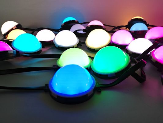 DMX512 IC Chip Waterproof Aluminum Profile Led Pixel Point Lights for Permanent Christmas Decoration at DC12V Working Voltage