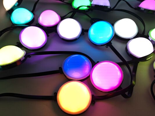 100mm 24V Single Color LED Point Light Source IP67 Waterproof Outdoor Pixel Light for Facade Building Wall Decoration