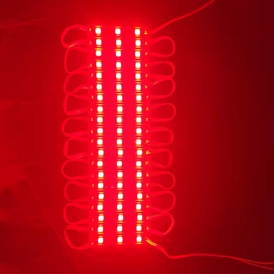 7512-5050 RGB LED Module 0.72W LM60-66LM Angle 160 IP65 With The Light Box Displaying The Different Luminous Characters